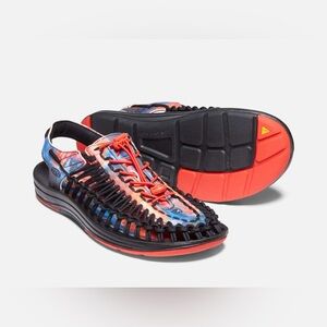 KEEN Uneek Jerry Garcia Sandals Mens Size 8.5 New York At Night 2 Cord Shoe